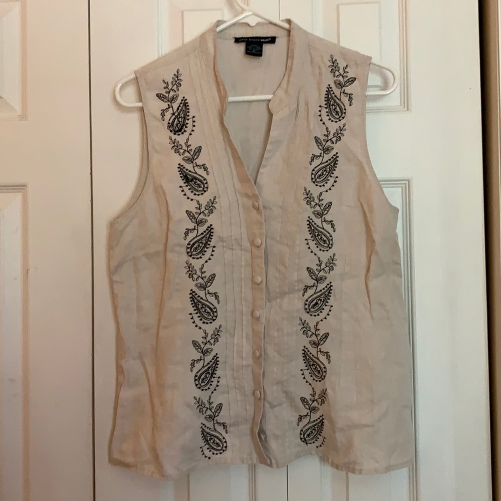 EUC XL linen sleeveless top